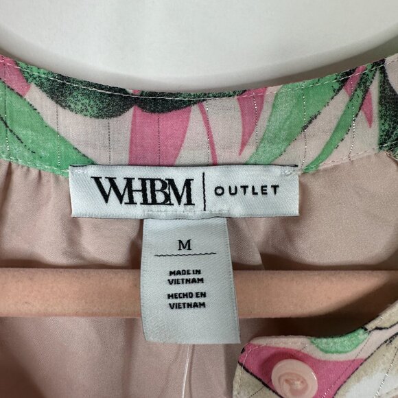 NWT White House Black Market Tie Waist Shirt Dress Roma Lily Sepia Rose #WHBM18 - Picture 4 of 9